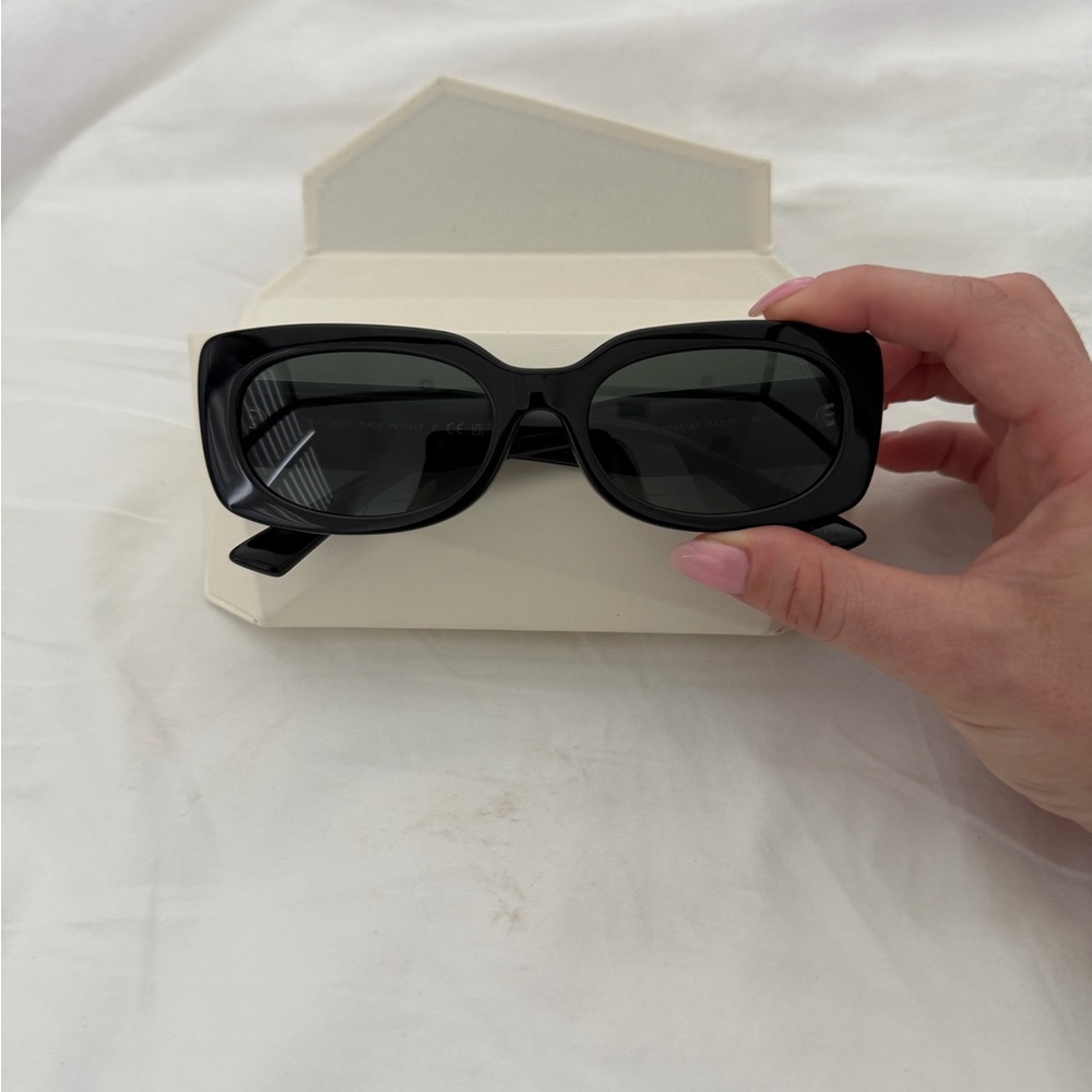 Jimmy Choo Black Rectangular Women's Sunglasses